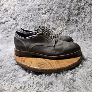 Cole Haan  Tyler GrandOs Oxford Mens Size 13M Gray Leather Plain Toe Dress Shoe